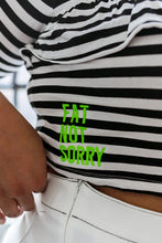 Load image into Gallery viewer, Fat Not Sorry Crop Top with Ruffles (Size 16-20)