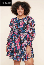 Load image into Gallery viewer, Floral Ruffle Mini Dress