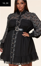 Load image into Gallery viewer, Lace Me Up Black Dress