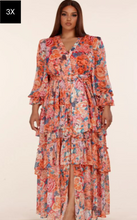 Load image into Gallery viewer, Flowy Fall Floral Dress
