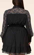 Load image into Gallery viewer, Lace Me Up Black Dress