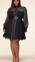 Load image into Gallery viewer, Lace Me Up Black Dress
