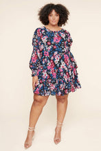 Load image into Gallery viewer, Floral Ruffle Mini Dress