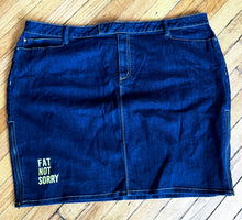 Load image into Gallery viewer, Fat Not Sorry Denim Skirt (Size 28)
