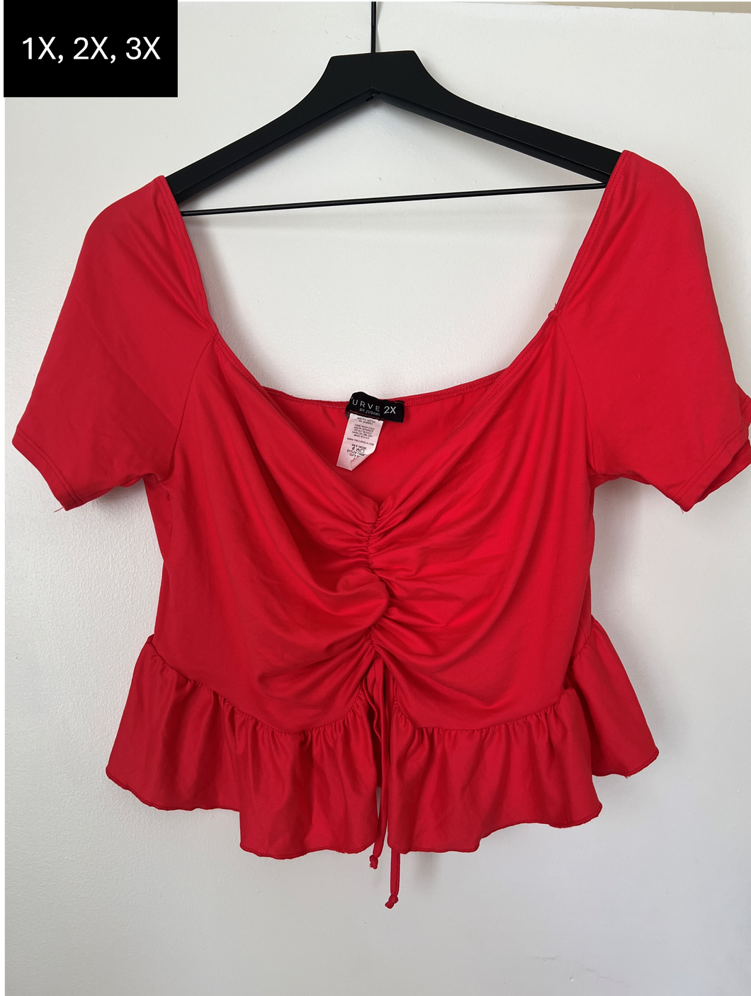 Ruffle Top - Coral