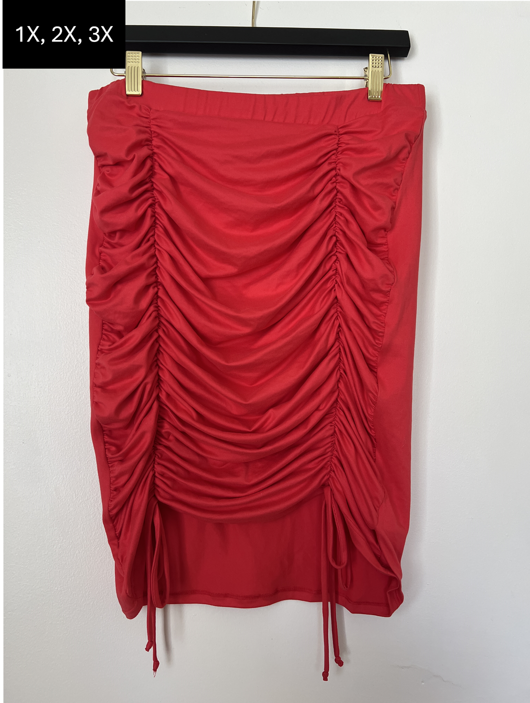 Ruched Skirt - Coral