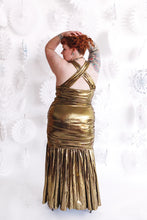 Load image into Gallery viewer, Unwrap Me Gold Dress

