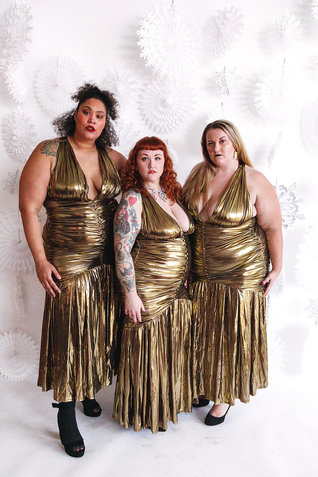 Unwrap Me Gold Dress