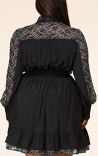 Load image into Gallery viewer, Lace Me Up Black Dress
