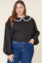 Load image into Gallery viewer, Peter Pan Crop Blouse
