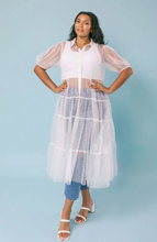 Load image into Gallery viewer, Tulle Shirt Dress - Swiss Dot
