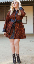Load image into Gallery viewer, The Tina Leopard Mini Shirt Dress
